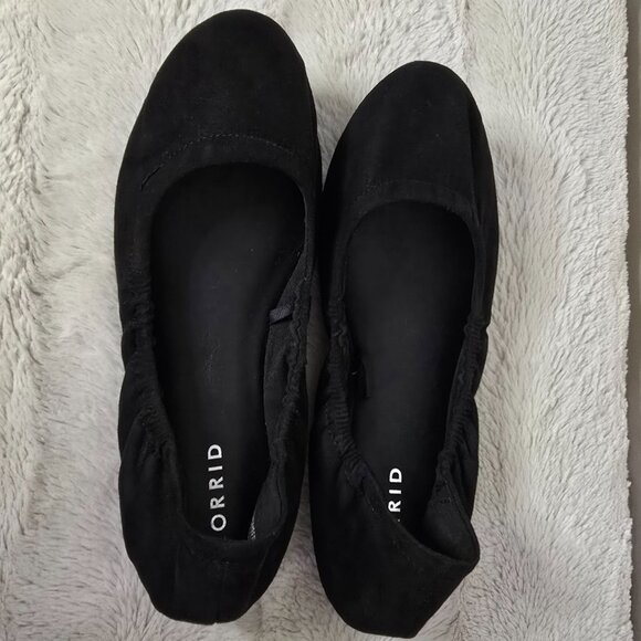 Torrid  - Faux Suede Scrunch Ballet Flat -  7.5WW - Picture 4 of 8